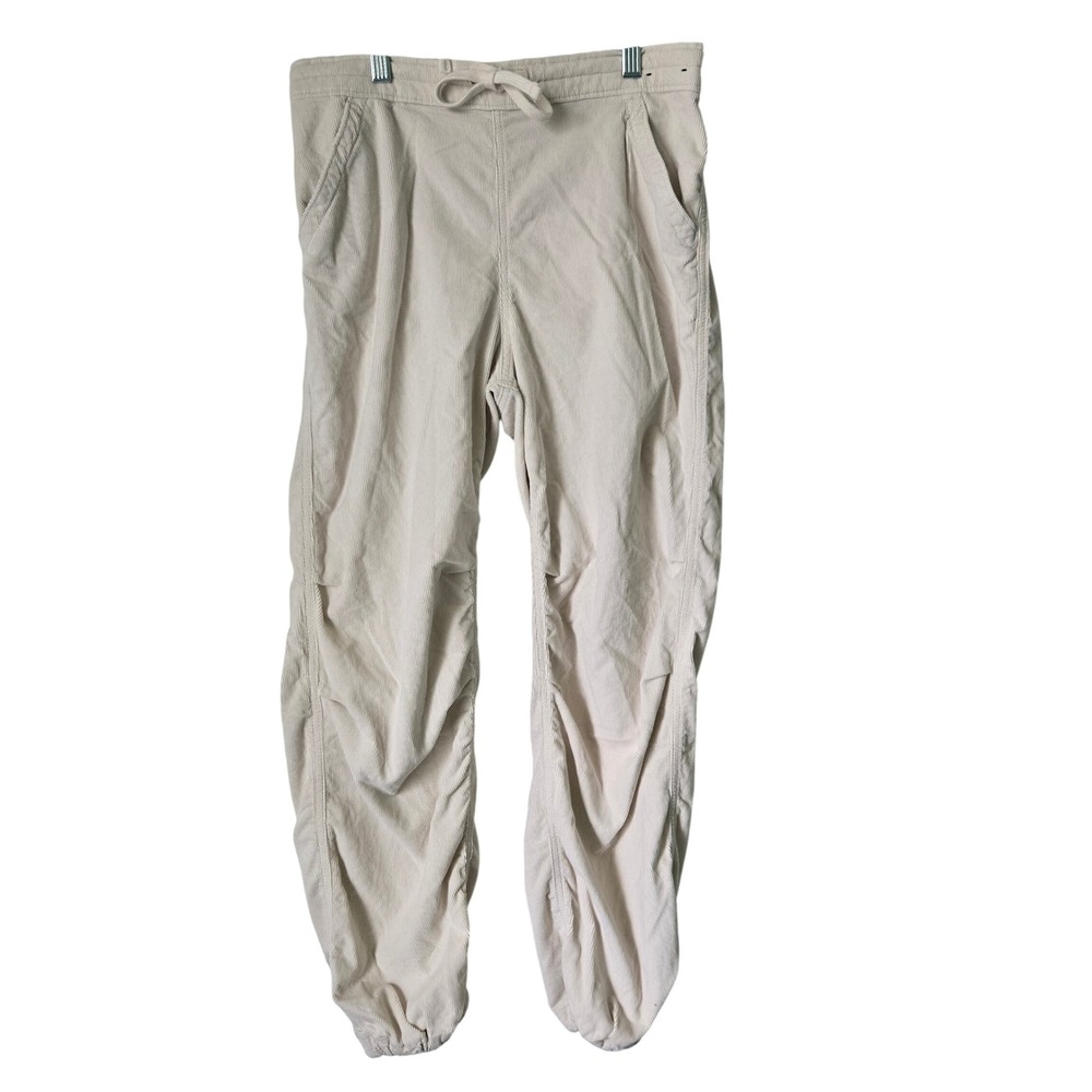 Hollister Small Short Cream Corduroy Parachute Baggy Pants Adjustable Rise